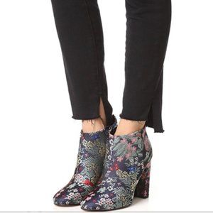 SAM EDELMAN CAMBELL JACQUARD FLORAL BOOTIES BOOTS ANTHROPOLOGIE 8